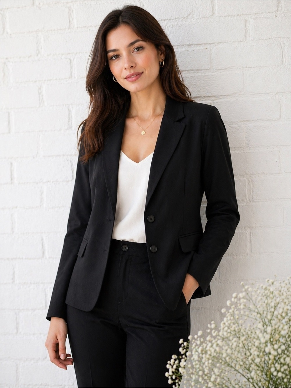 New York & Company Black Two-Button Women's Blazer Size 16